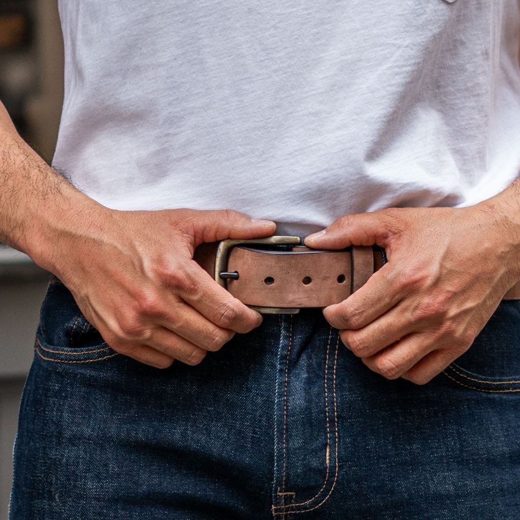 Men's Heritage Leather Belt | Terracotta - Image 5