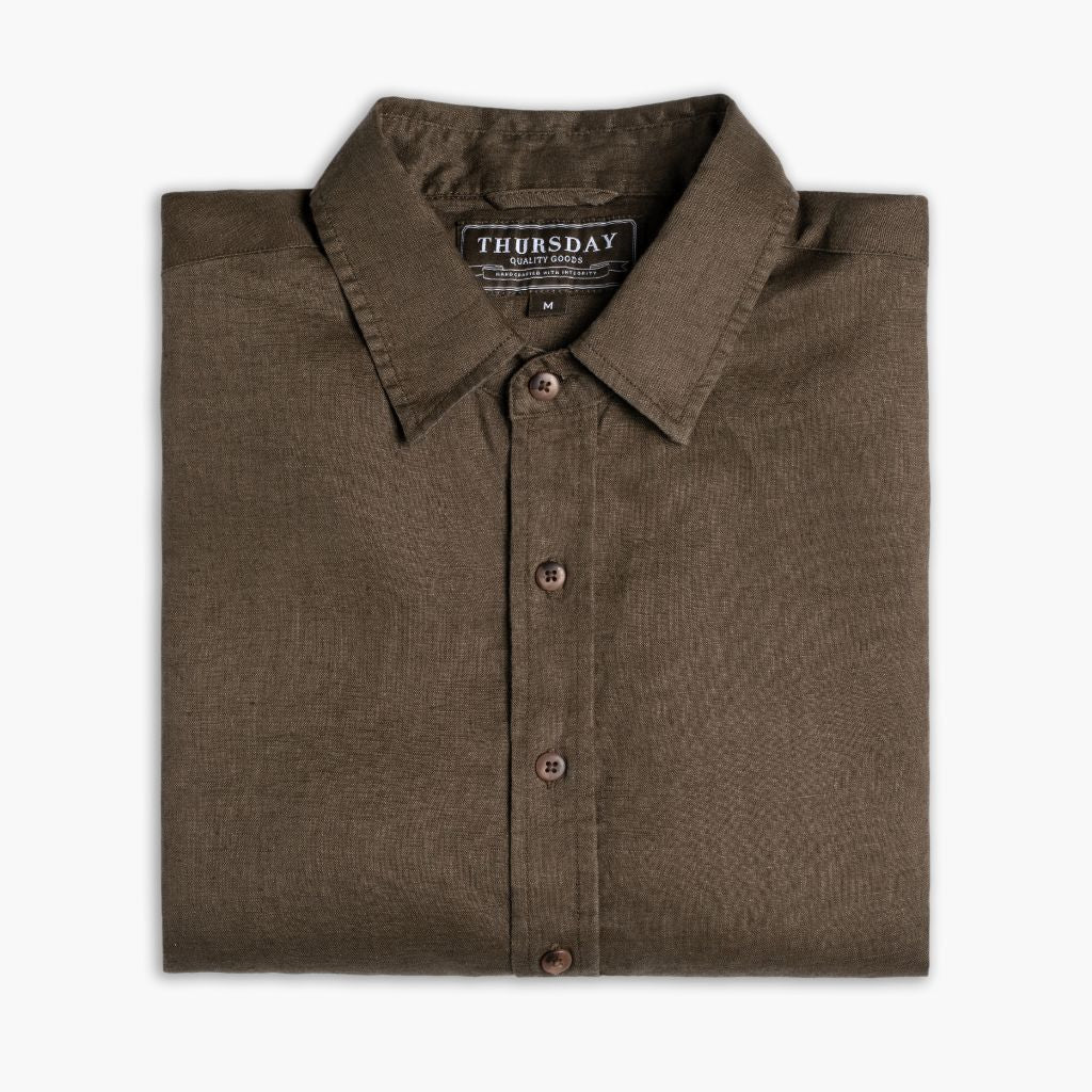 Linen Shirt | Brown - Image 3