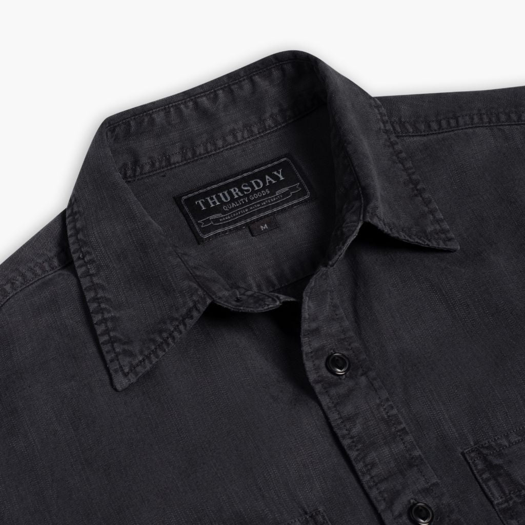 Chambray Workshirt | Black - Image 4