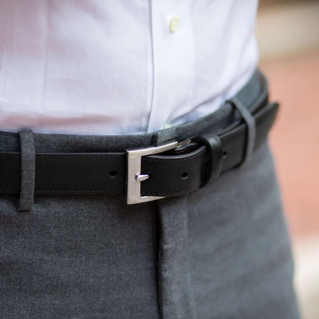 Men's Classic Leather Belt | Black - Image 5