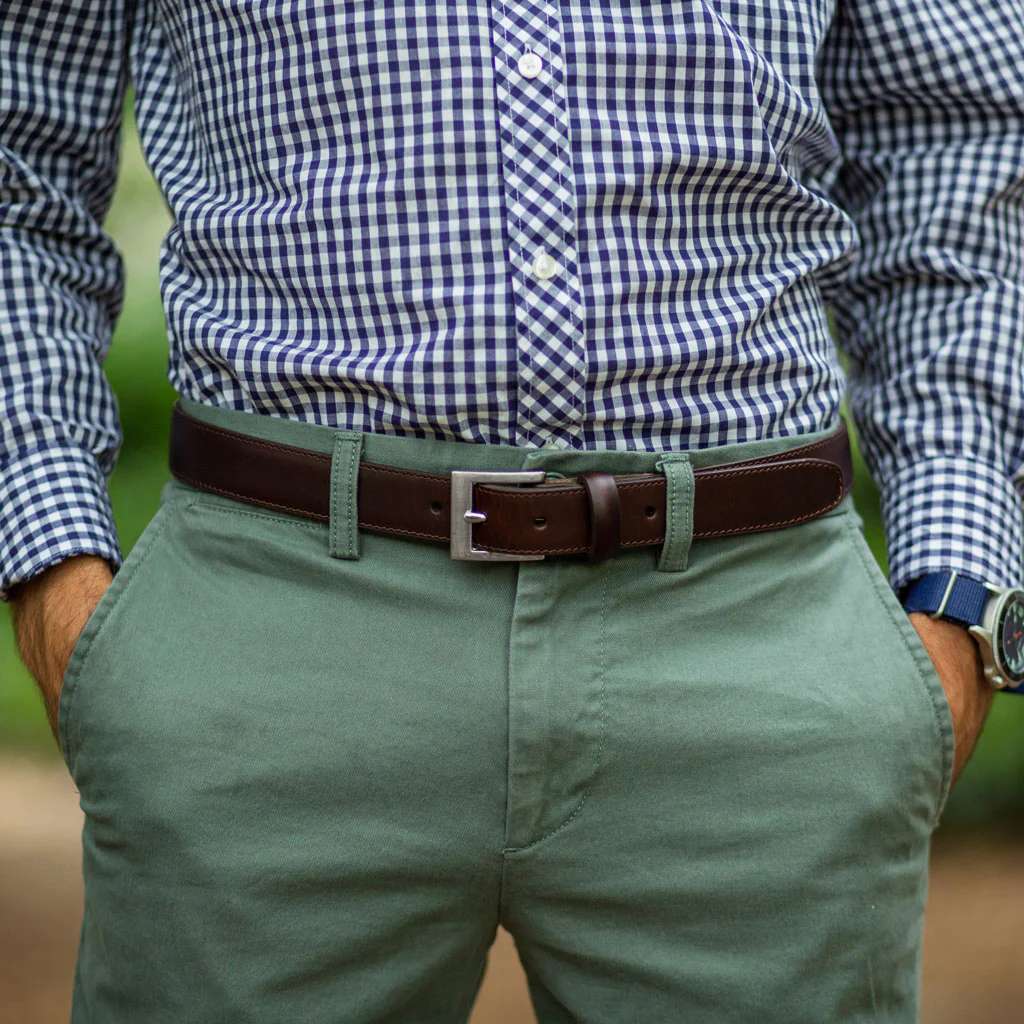 Men's Classic Leather Belt | Brown - Image 5