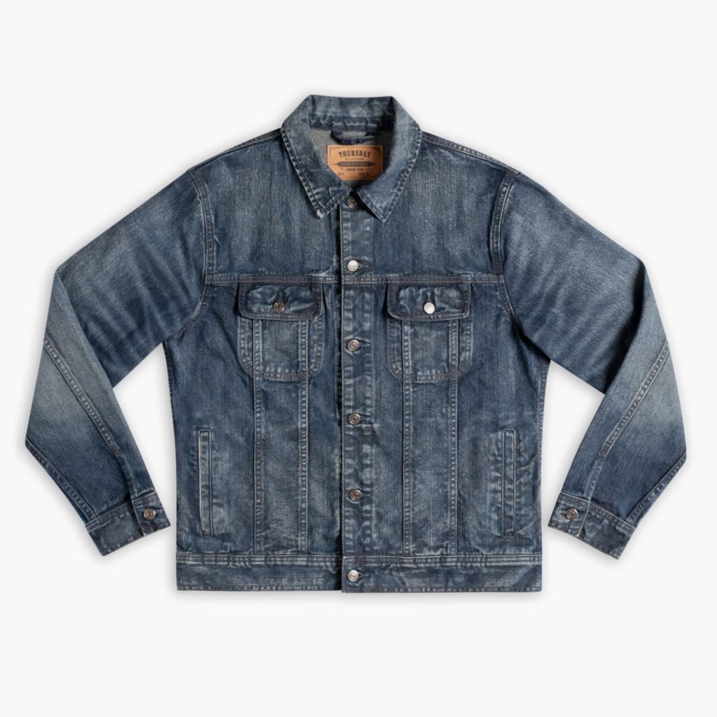 Denim Trucker Jacket | Faded Indigo - Image 4