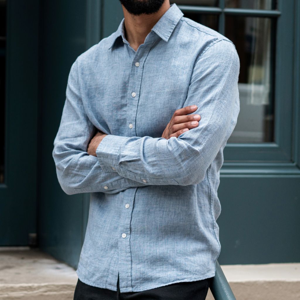 Linen Shirt | Blue - Image 8