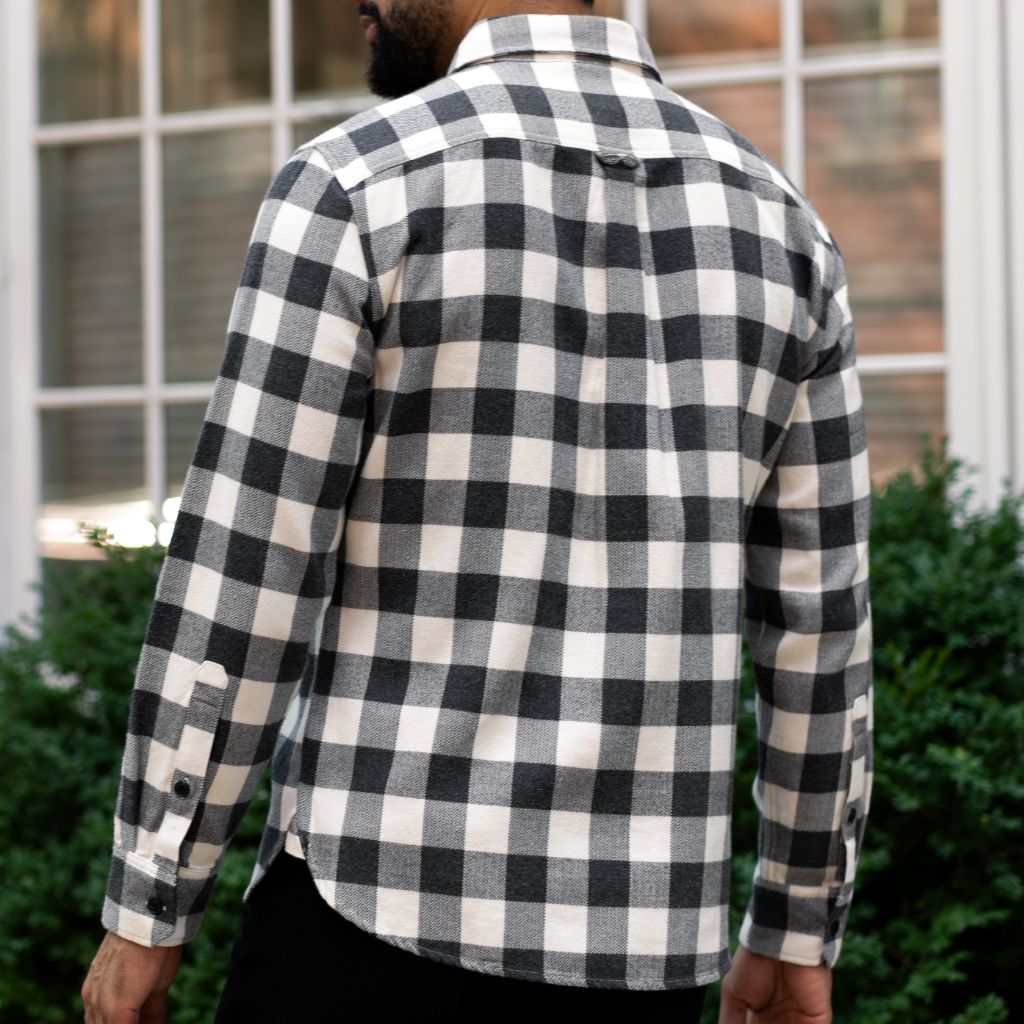 Buffalo Check Shirt | Black & Cream - Image 7