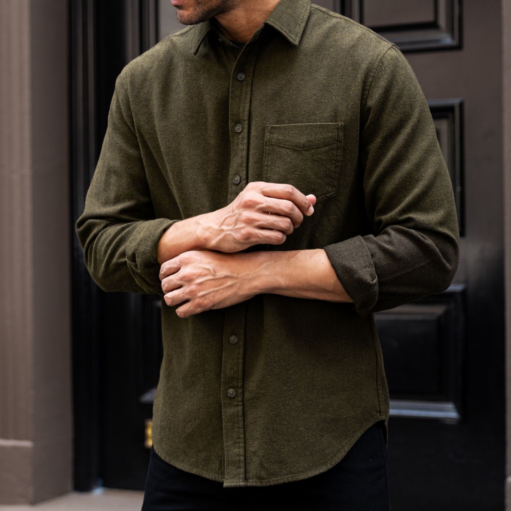 Solid Shirt | Olive - Image 6