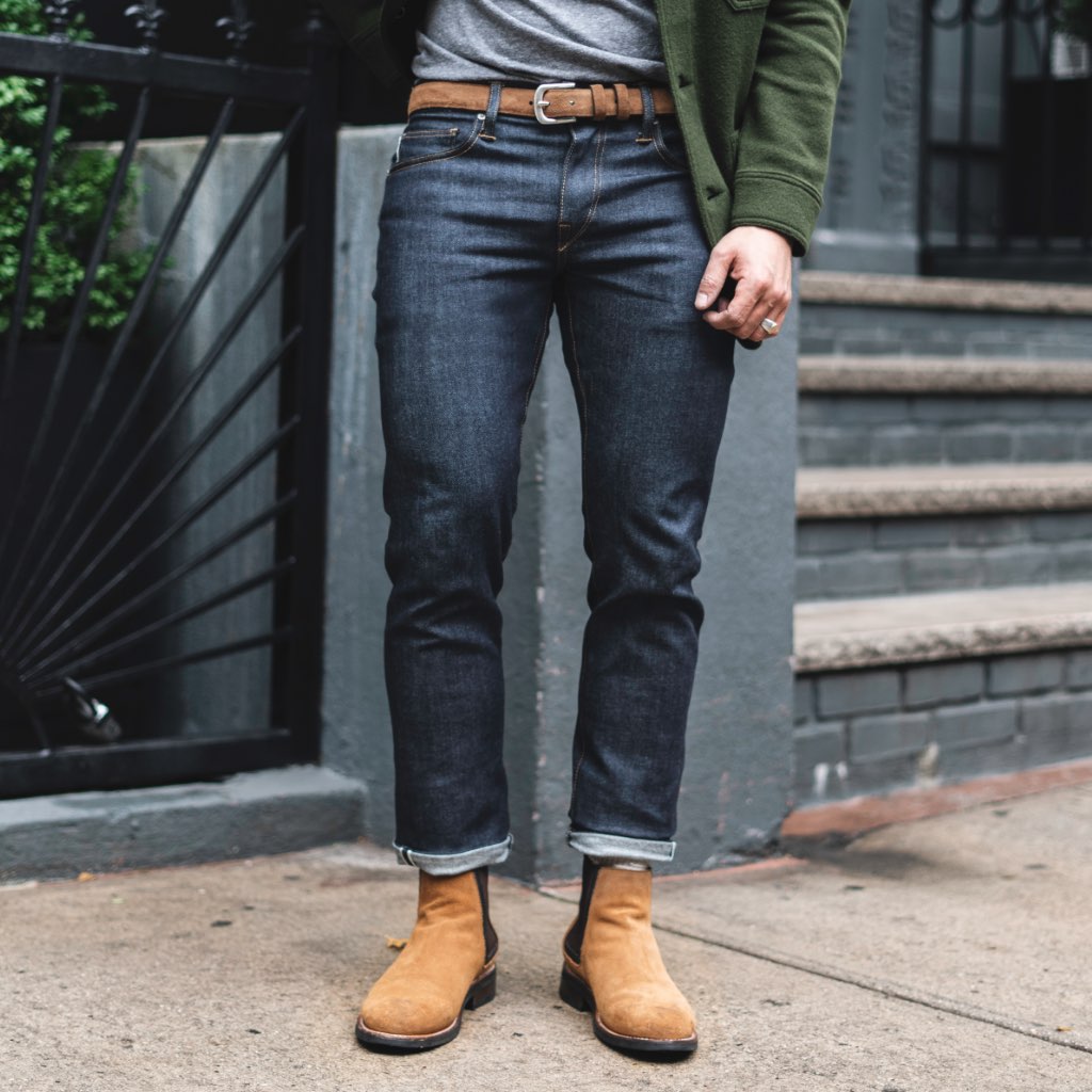 Men's Refined Leather Belt | Cognac Suede - Image 6