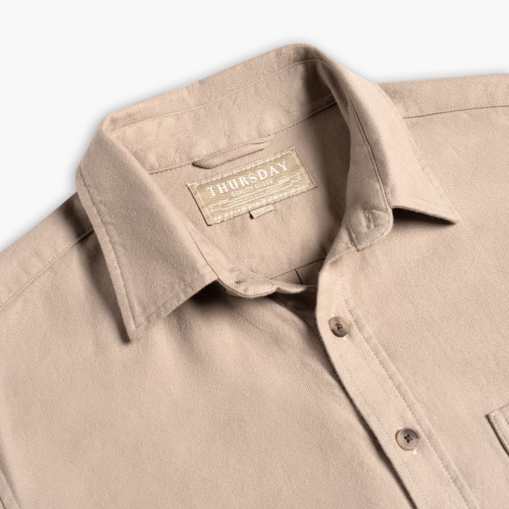 Solid Shirt | Taupe - Image 4