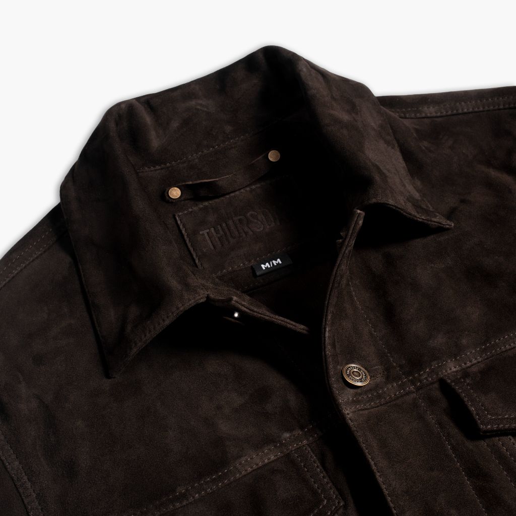 Suede Trucker Jacket | Chocolate - Image 7