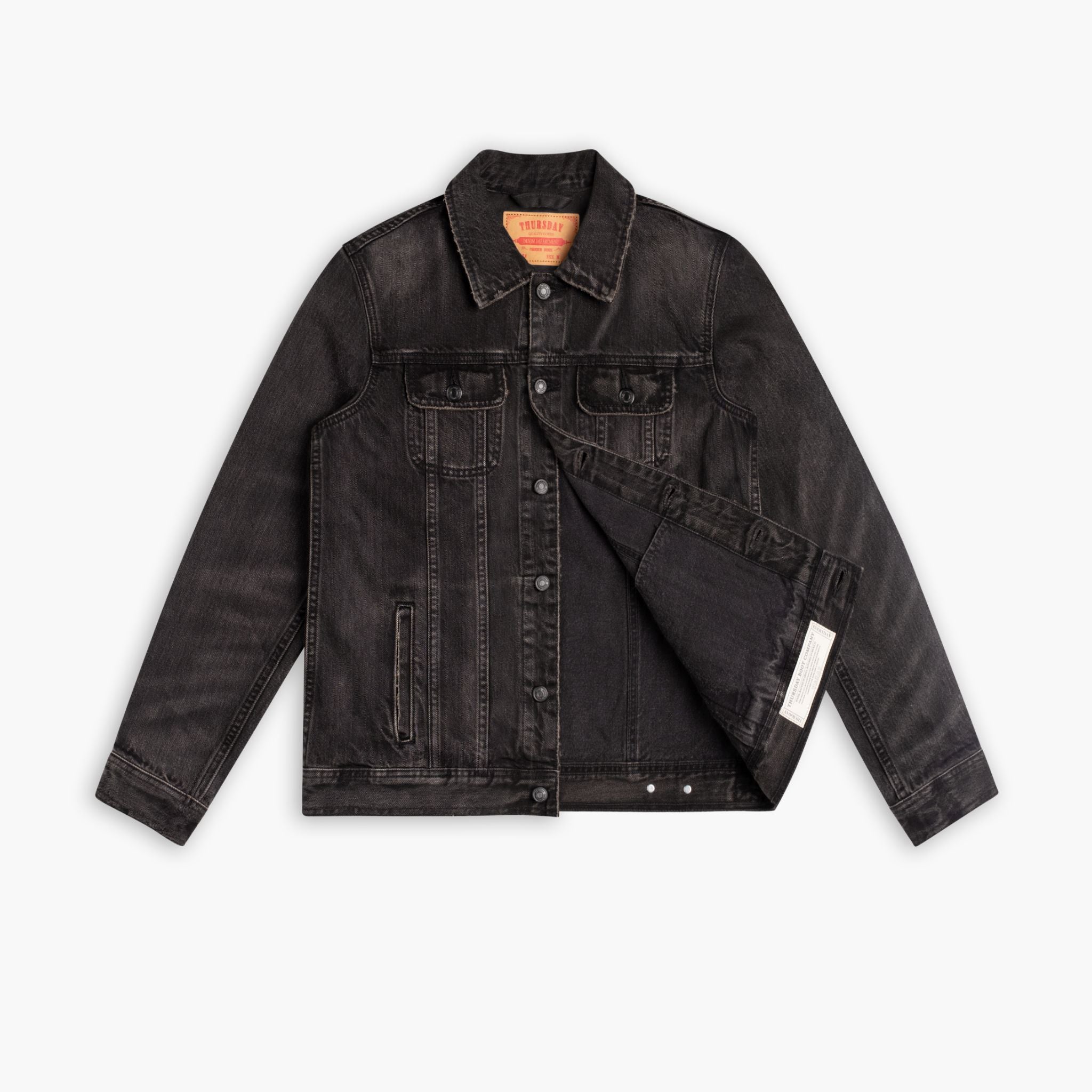 Denim Trucker Jacket | Faded Black - Image 5