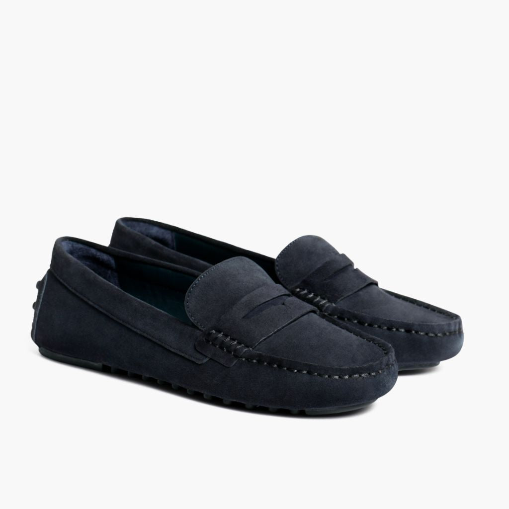 Driving Loafer | Navy Suede