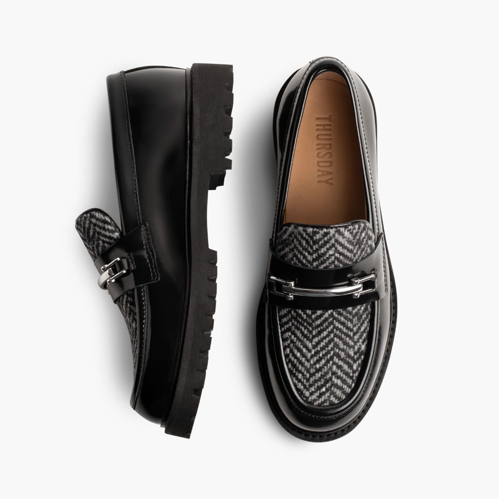 Penny | Black & Silver Herringbone - Image 3