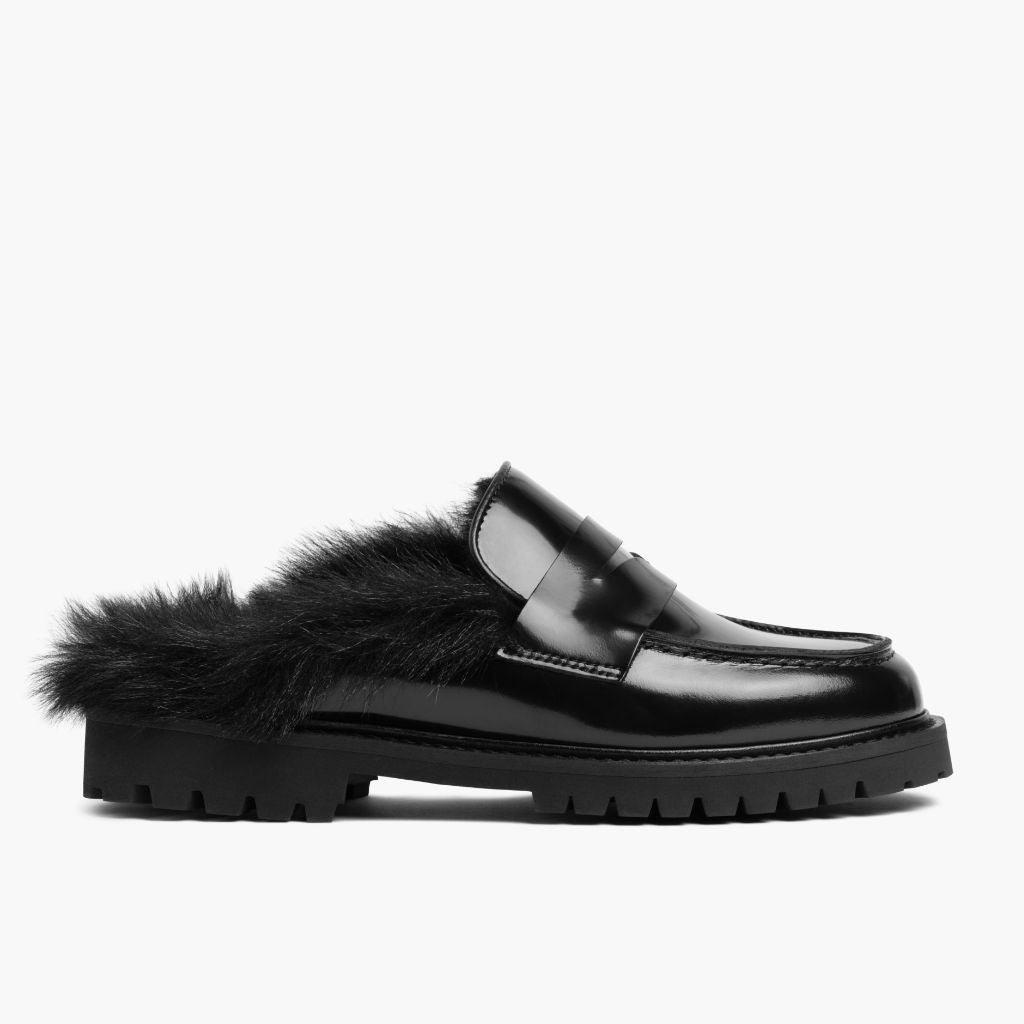 Penny Mule | Black Shearling - Image 2