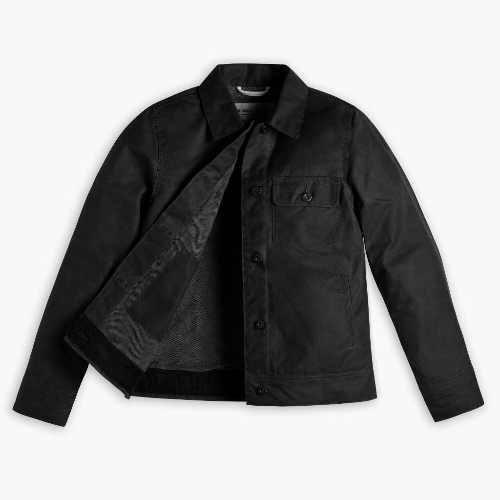 Waxed Canvas Field Jacket | Black - Image 5