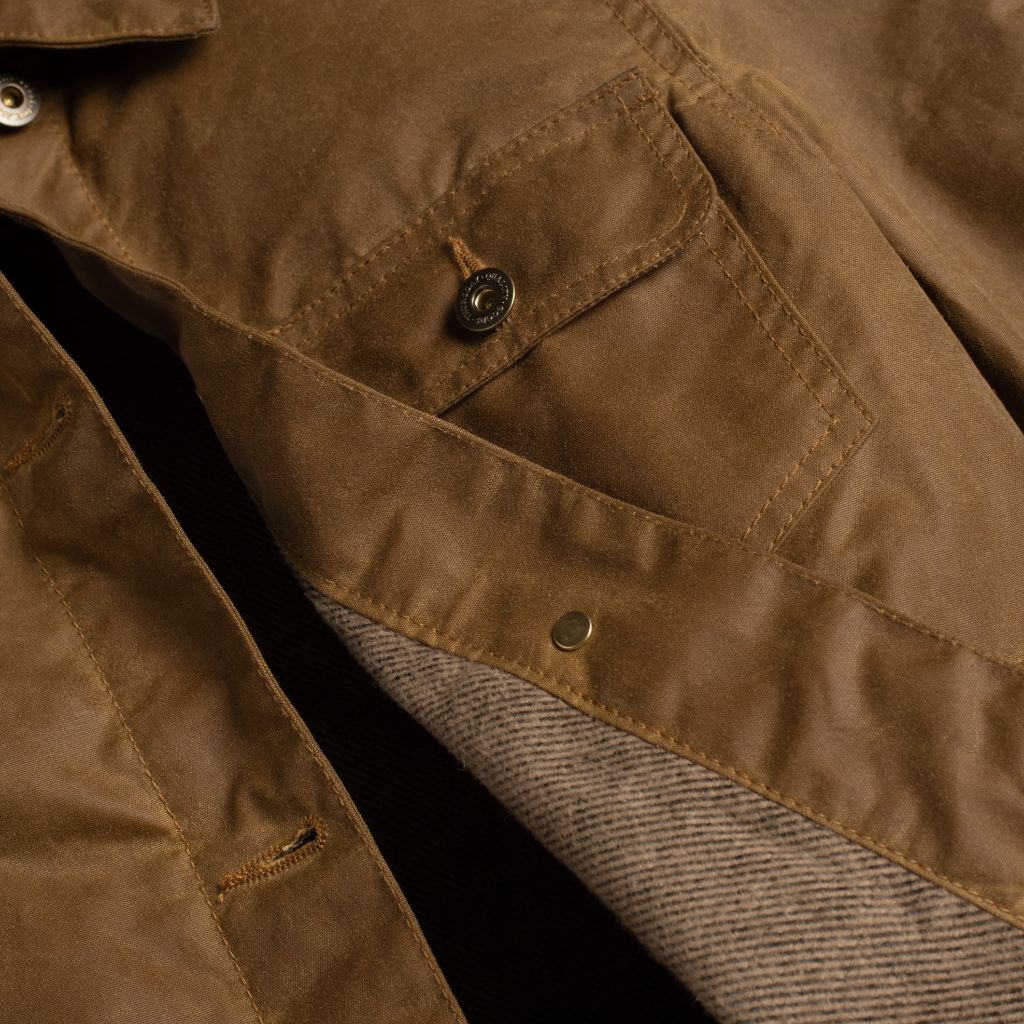 Waxed Canvas Field Jacket | Khaki - Image 7