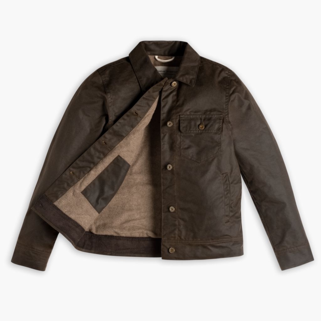 Waxed Canvas Field Jacket | Dark Olive - Image 5
