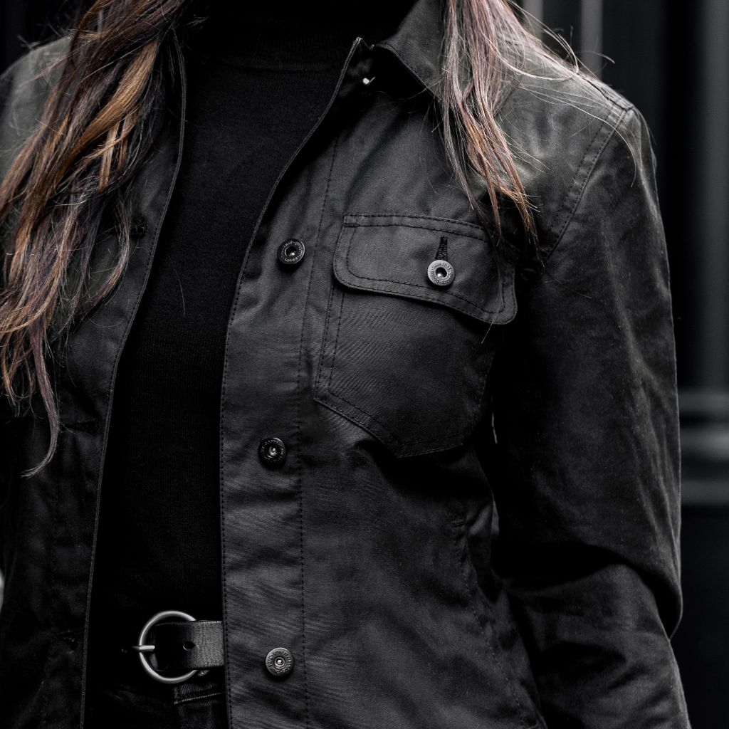 Waxed Canvas Field Jacket | Black - Image 2