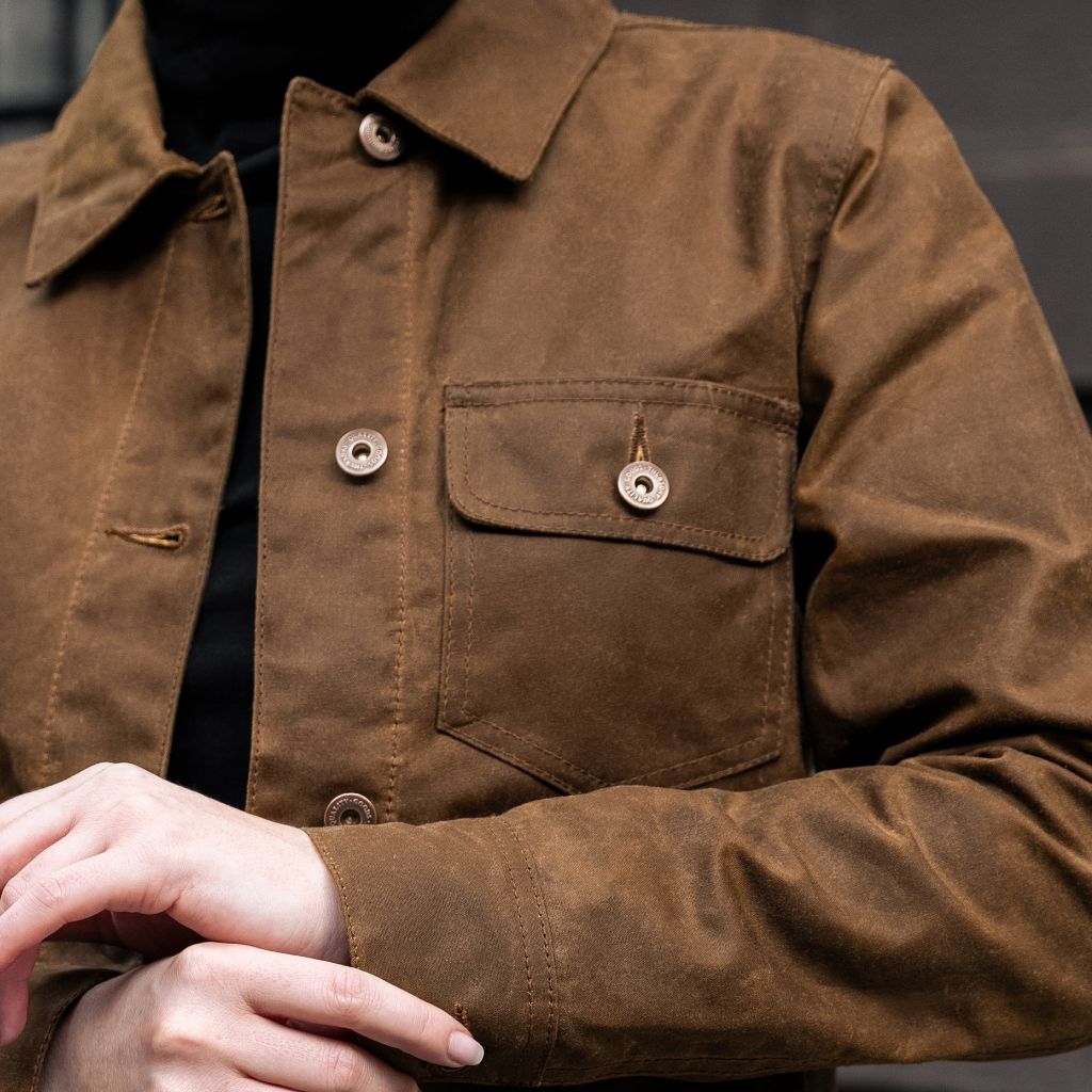 Waxed Canvas Field Jacket | Coyote - Image 2