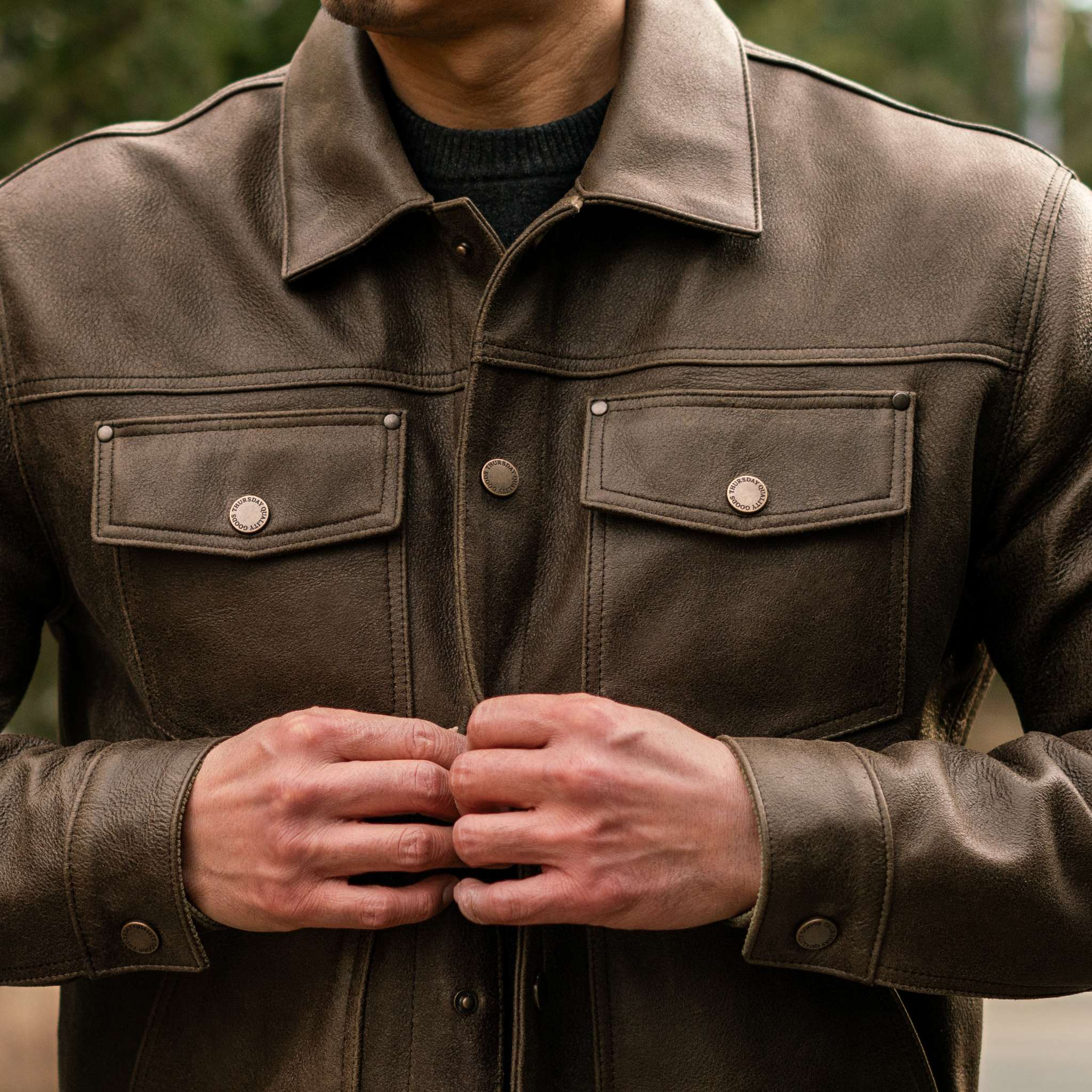Roughout Cruiser Jacket | Dark Olive - Image 2