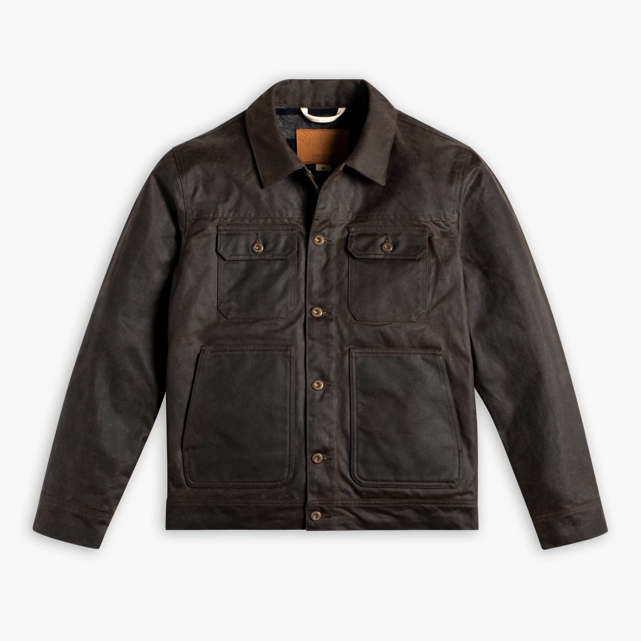 Waxed Trucker Jacket | Dark Olive - Image 4