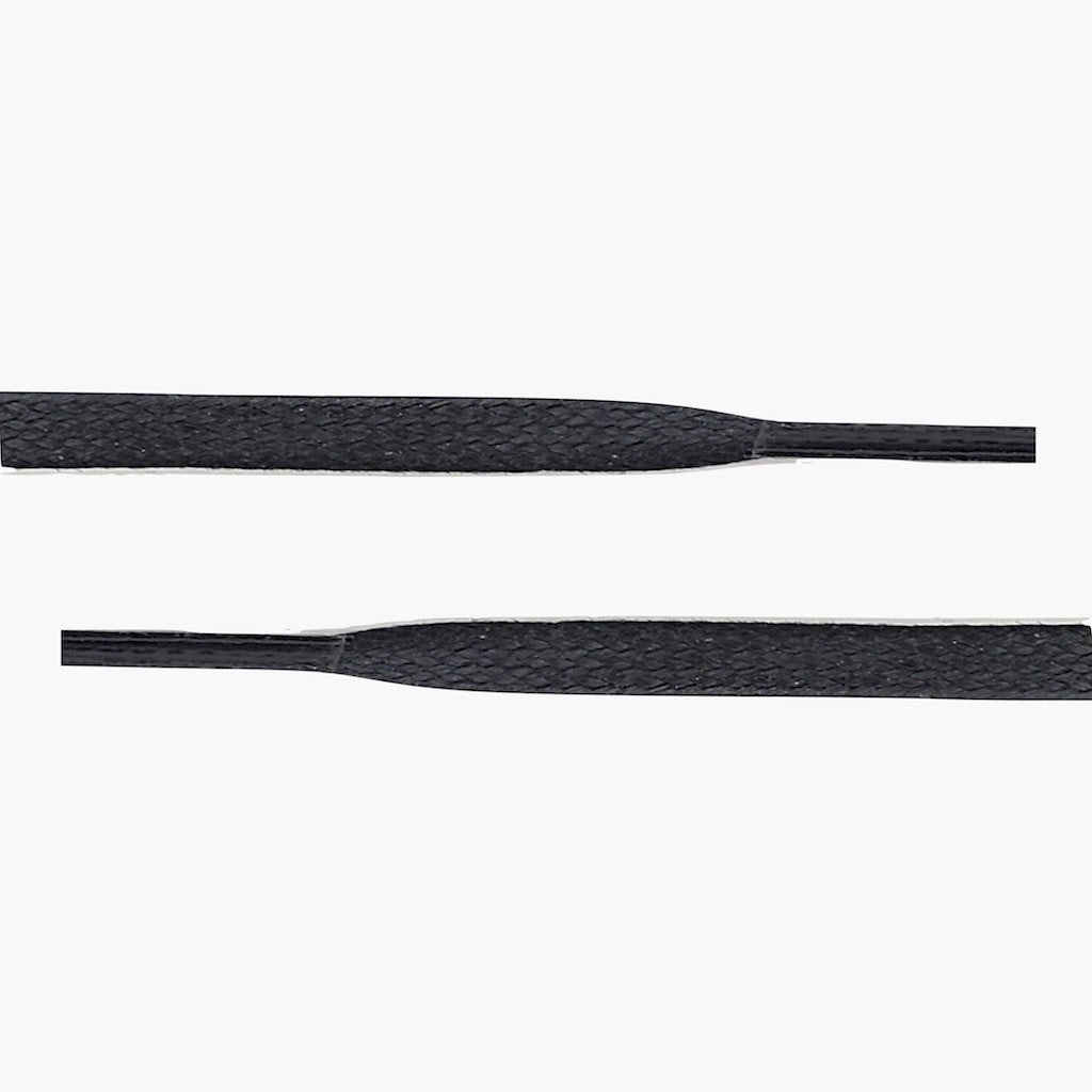 Flat Waxed Cotton Laces | Black - Image 2